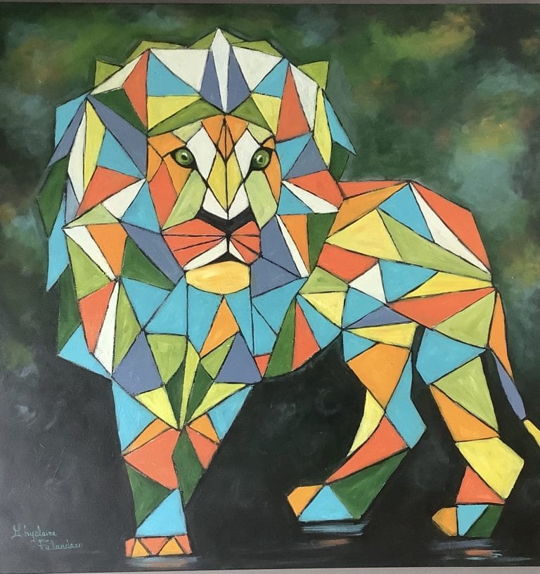 En forme de lion