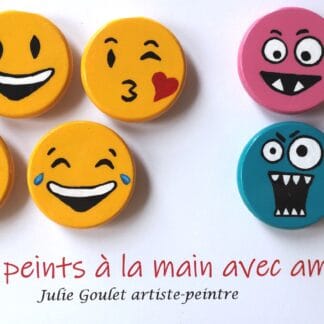 Aimant peint (monstre ou émoji)