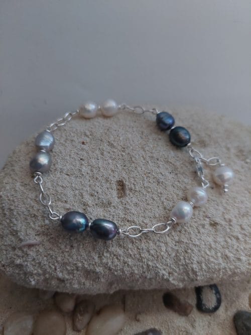 Bracelet de perles «Brouillard»
