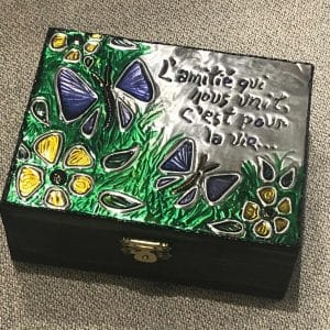 boîte avec citation