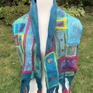 foulard bleu joyeux(25-10)